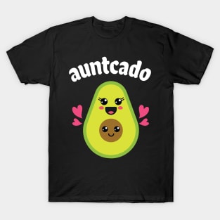 Avocados Hugging Together Happy Auntcado Uncle Niece Nephew T-Shirt